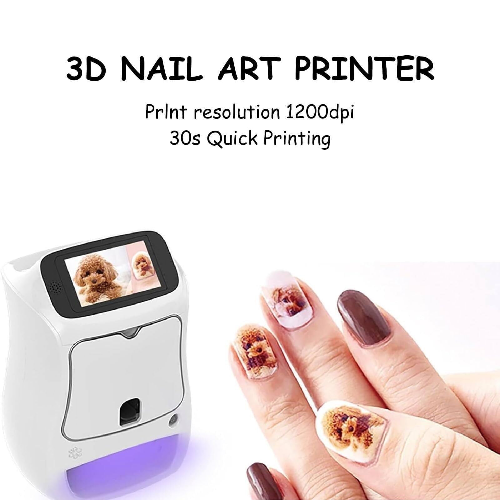 Mobile Nail Printer Auto Nail オートネイル Amazon.com: Automatic Smart 3D Art Nail Printer, Digital Mobile